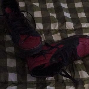 Red and black vans